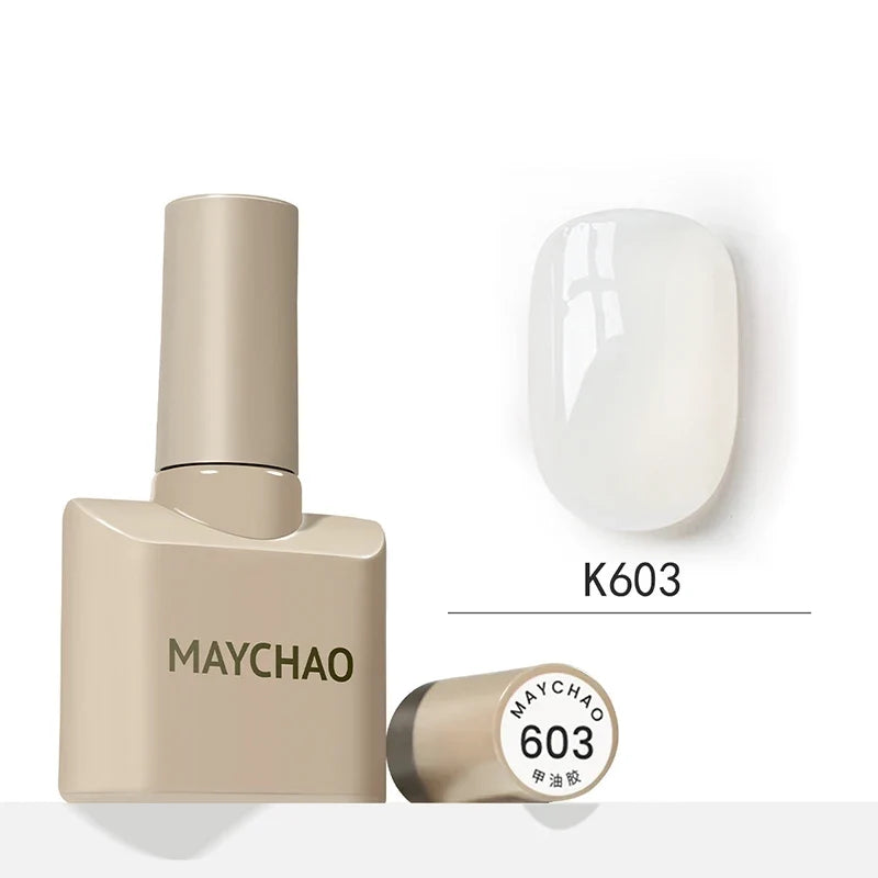 Blushimmer MAYCHAO 12ml jelly gel nail polish top coat for semi-permanent UV and LED gel nails, long-lasting manicure finish