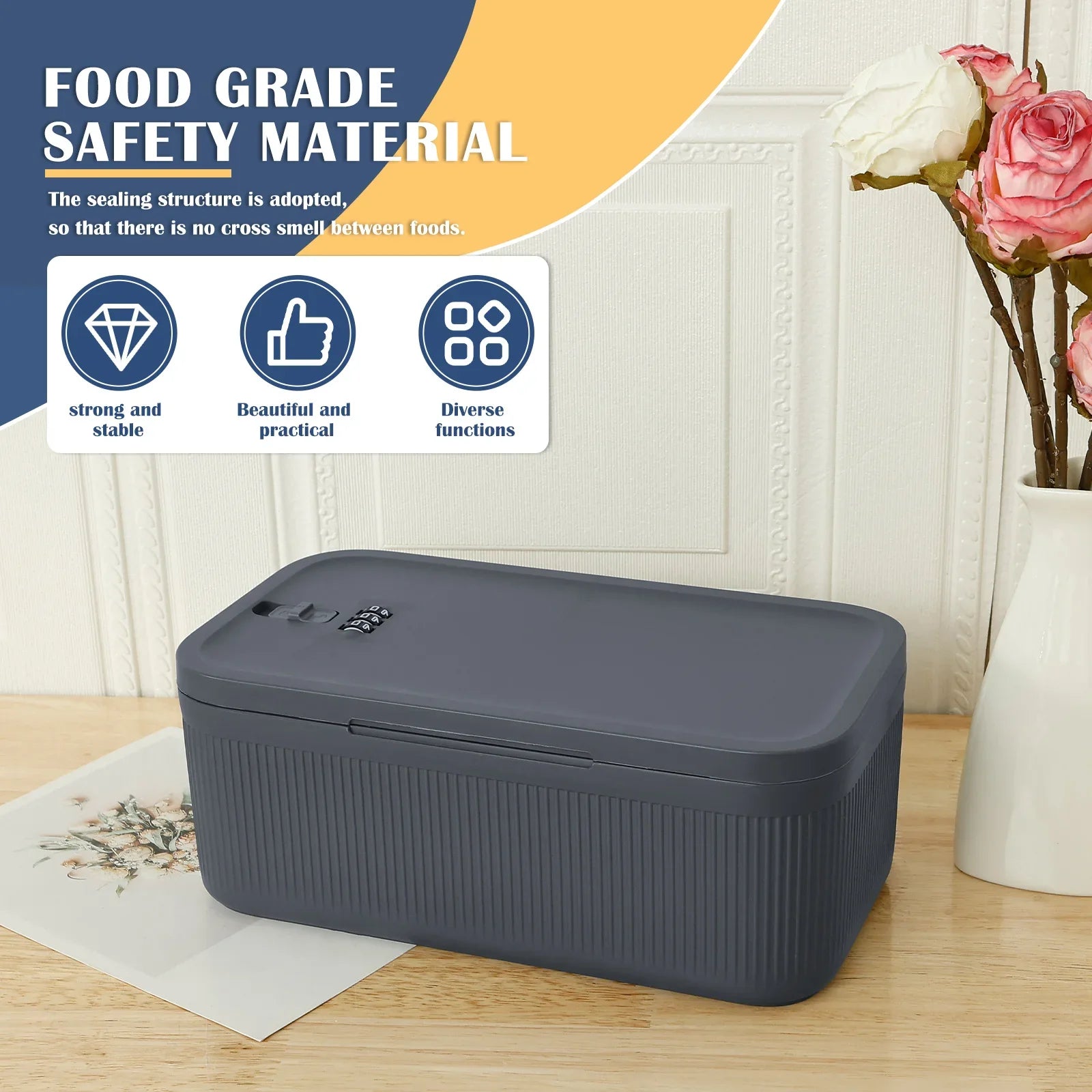 Digital Password Lock Safe Box Medicine Locking Box Portable Passport Files Cash Jewelry Privacy Security Organizer Case