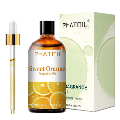 Blushimmer PHATOIL aromatherapy fragrance oil bottles with coconut, vanilla, strawberry, cherry, and lemon scents for diffusers and candles