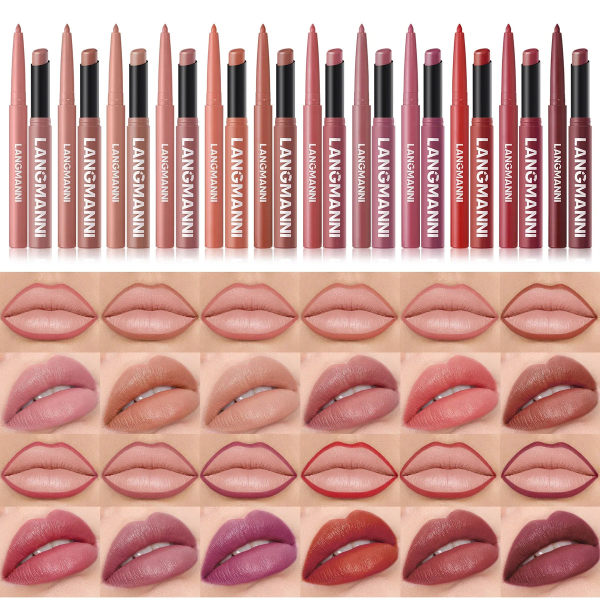 Blushimmer waterproof lipliner and lipstick set in sleek packaging, designed for smudge-proof, fade-resistant, durable lip makeup.