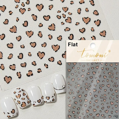 Colorful Cat's Eye 5D Gradient European Love Heart Gem nail art stickers by Blushimmer on a clear background.