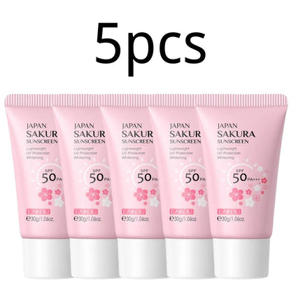 Sakura Sunscreen Cream SPF50 Moisturizing UV Protect Face Body Sunscreen Isolation Lotion Oil Control Reduce Melanin Skin Care