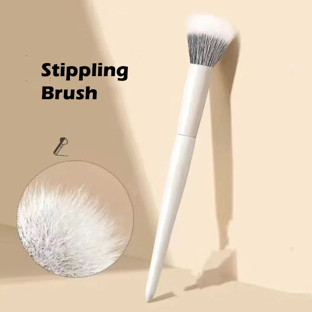 Blushimmer eye makeup brush set with professional brushes including eyebrow, crease, and detail cosmetic brushes for beginners.