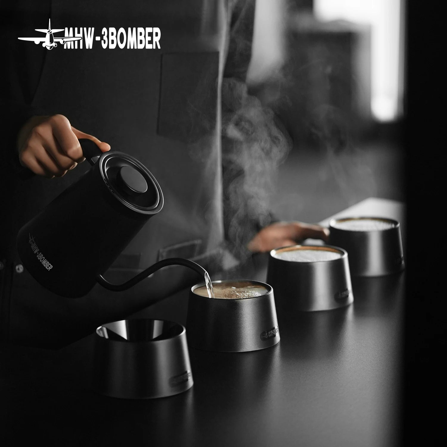 MHW-3BOMBER Coffee Cupping Bowl 220ml Professional Coffee Tasting Cup PC Material Barista Coffee Evaluation Cup Cafe Brewing Too