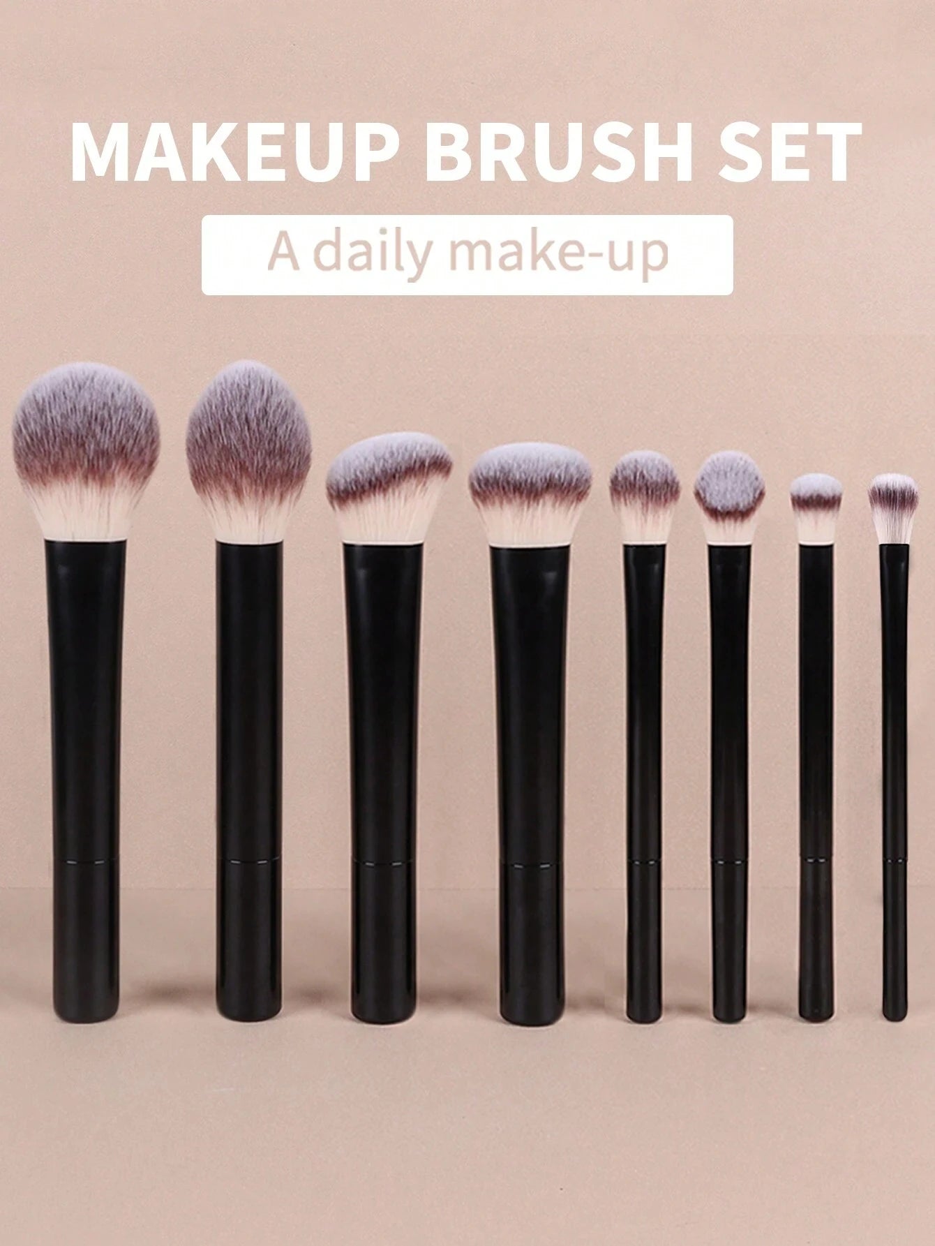 8pcs/Set Multi-Functional Cosmetic Makeup Brush Set, Includes Powder, Blush, Foundation, Eye Shadow