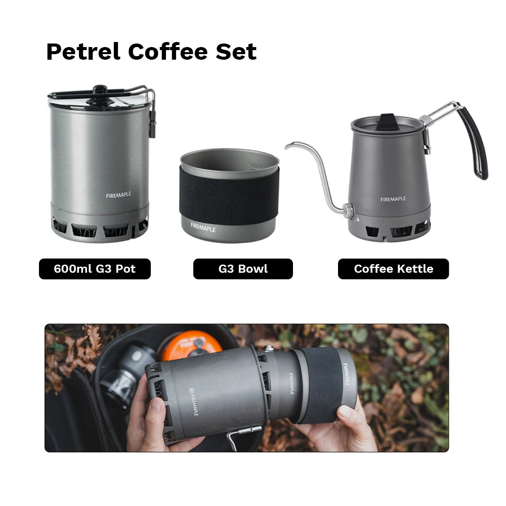 Fire-Maple Petrel Pour-Over Coffee Kettle Gooseneck Spout Coffee Pots Detachable Spout Handle Portable Foldable HX Kettle