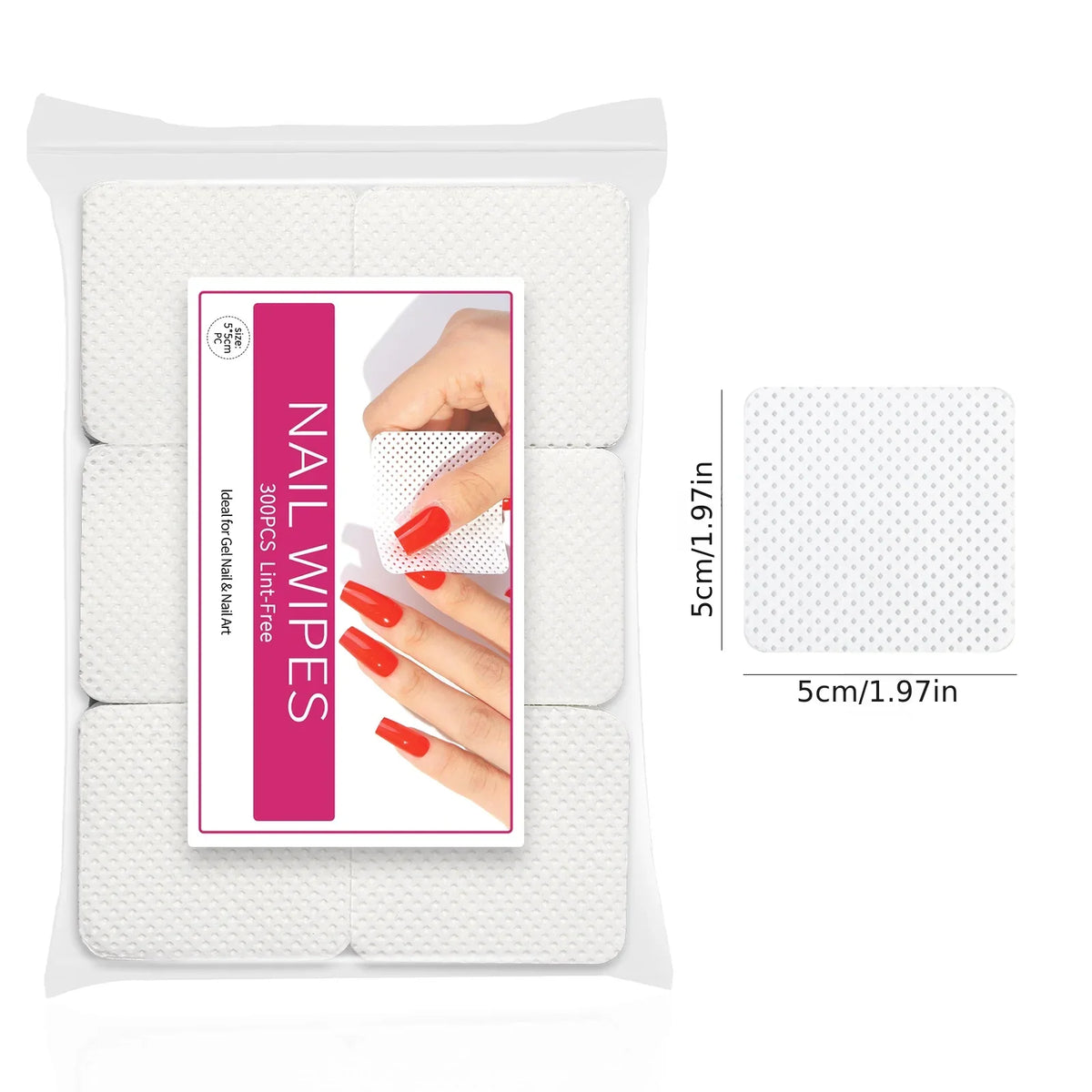 Blushimmer nail polish remover wipes and cleaning pads for women, non woven nail pads for easy nail polish removal and cleaning.