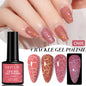 LILYCUTE neon crackle gel nail polish in 7ml bottle by Blushimmer, showing vibrant fluorescent UV gel with crackle effect for summer nail art.