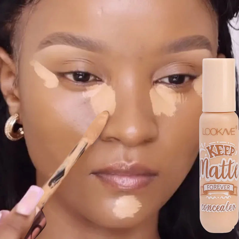 Blushimmer waterproof matte liquid concealer cream for covering acne, dark circles, and face contouring with moisturizing formula.