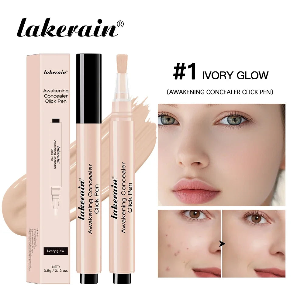 Blushimmer Liquid Press Concealer Click Pen in brightening face makeup form, 3.5g, with a sleek pen design and transparent cap