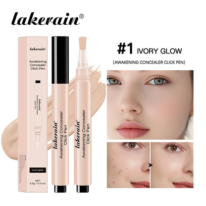 Blushimmer Liquid Press Concealer Click Pen in brightening face makeup form, 3.5g, with a sleek pen design and transparent cap