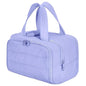 Large waterproof cosmetic bag by Blushimmer, travel toiletries organizer with multiple compartments for shower and makeup essentials.