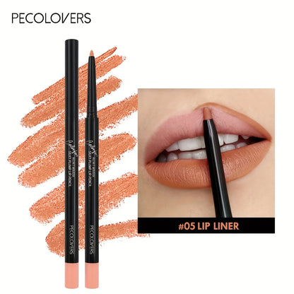 Blushimmer waterproof matte lipliner pencil in red, with long-lasting, moisturizing lip contour tint and 12 color options.