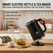 Smart Thermostatic 1.7L Electric Kettles Household Stainless Steel Kettle Double-Layer Insulation Boiling Water Electric Kettle