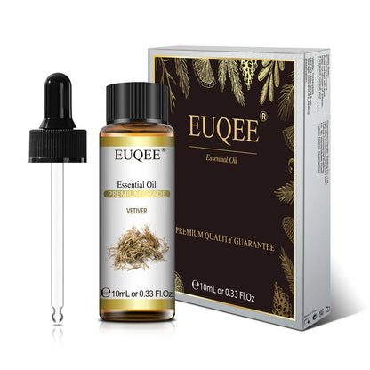 Blushimmer EUQEE 10ml essential oil set with lavender, jasmine, eucalyptus, vanilla, sandalwood, orange, lemon, oregano, neroli fragrances