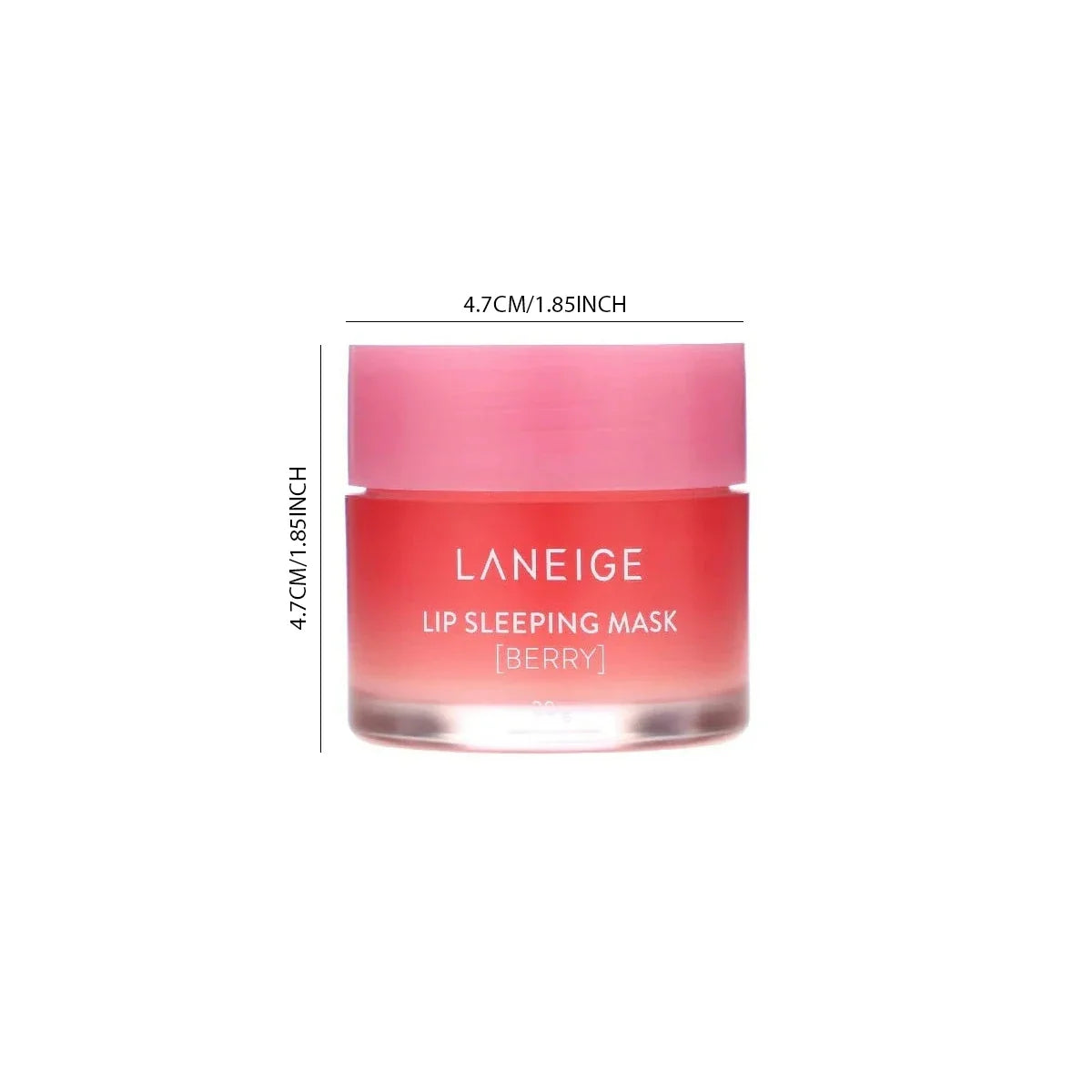 Laneige Lip Sleeping Mask 20g in gel-cream texture, shown in a jar, designed for long-lasting hydration and softening lips.
