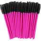 Set of 50 disposable Blushimmer makeup eyelash brushes with crystal handles and mascara wands for eyebrow and lash application.