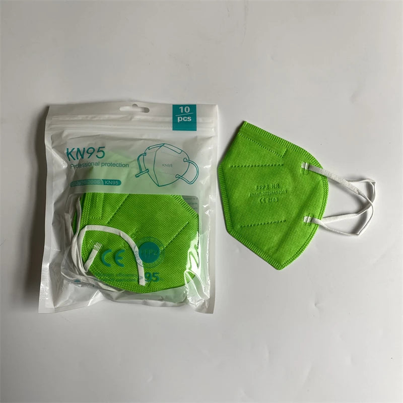 10-200pcs FPP2 Masks Black FFP2 Masks CE Approved ffp2mask Adult 12 Colors Adult Face Mask Dustproof Respirator KN95 Facemask