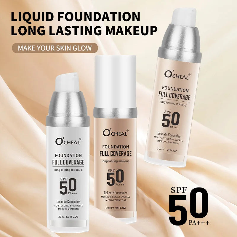 Blushimmer color changing liquid foundation and waterproof concealer with full coverage, moisturizing, oil-control, and whitening makeup.