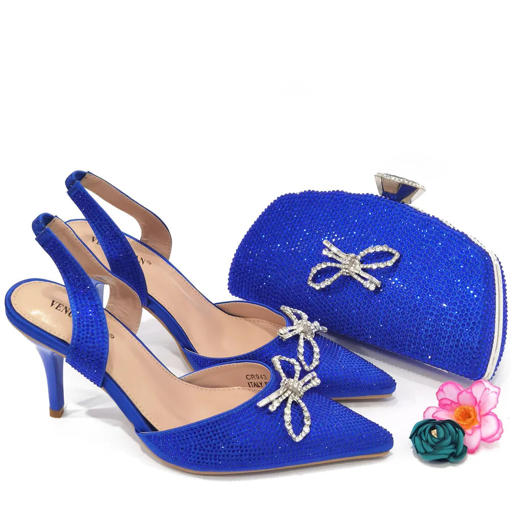Luxurious EdleessFashion shoes and matching bag set featuring elegant design and high-quality materials.