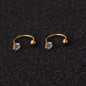1 Pair Stainless Steel Mini CZ Drop Earring Women Moon Flower Tragus Cartilage Helix Hoop Conch Rook Daith Lobe Piercing Jewelry