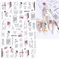 Elegant Butterfly Nail Manicure Stickers Blue Butterflies Leopard Retro Flowers Adhesive Decal Wedding Charm Manicure Tips
