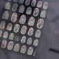 Blushimmer dream flower window shell nail art stickers with Japanese flower design, self-adhesive press-on nail decals.