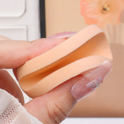 Set of 12-120 round sponge powder puffs by Blushimmer for wet and dry use, ideal for applying BB cream, foundation, and cosmetics.