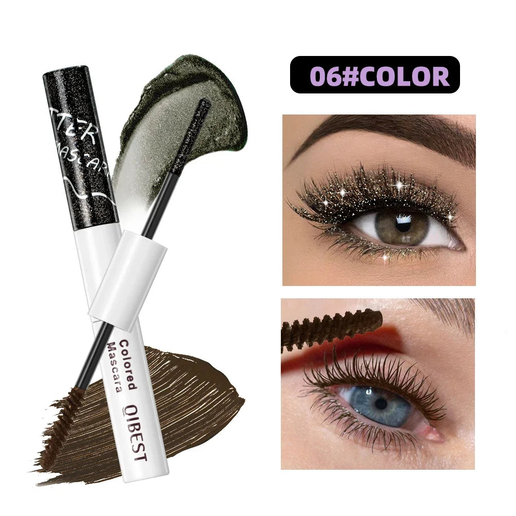 Qibest Double Head Diamond Glitter Waterproof Mascara