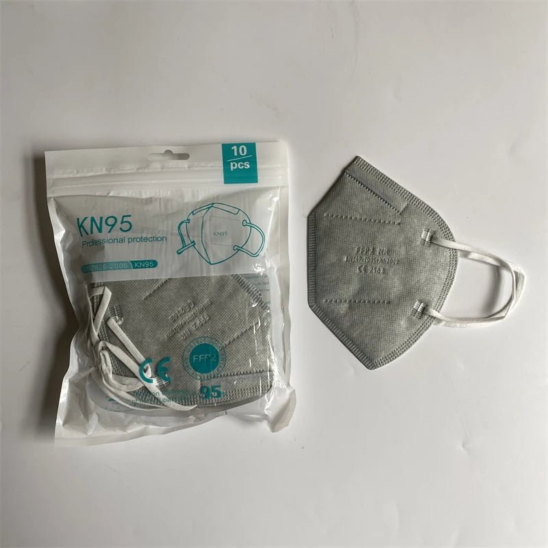 10-200pcs FPP2 Masks Black FFP2 Masks CE Approved ffp2mask Adult 12 Colors Adult Face Mask Dustproof Respirator KN95 Facemask