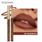 Matte 6-colors Lip Liner Pencil Bevel Design Nib Lip Contour Lipstick Nude Brown Lipstick Pencil Natural Lasting Lipliner Makeup