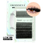 GROINNEYA Lash Clusters Kit Spikes Lash Individuals Eyelash Clusters D-Curly Lash Clusters Kit with Bond and Seal Makeup