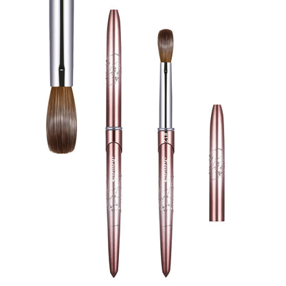 Kolinsky Acrylic Nail Brush Kolinsky Hair Bristles Round Shaped Handle Acrylic Brush Nail Brushes for Acrylic Application Nailar