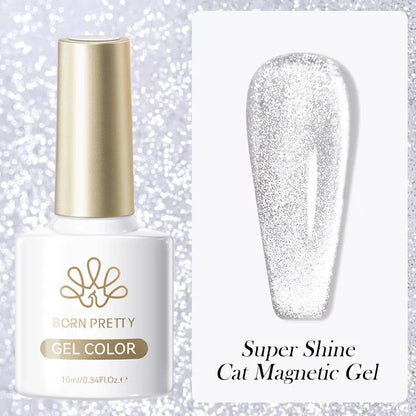 Blushimmer Born Pretty 117 Colors Cat Magnetic Gel Nail Polish 10ml bottle with colorful semi-permanent gel varnish for manicure.