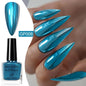 Blushimmer 8ml mirror metallic nail polish bottle showing shiny, reflective finish ideal for DIY manicures and long-lasting salon wear.