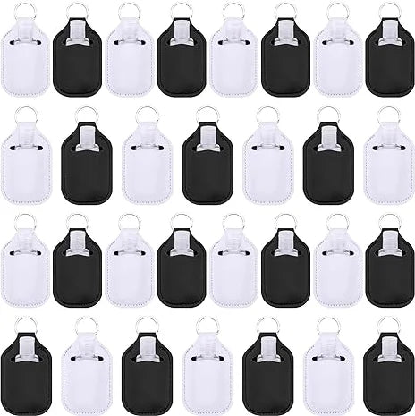 60pcs Hand Sanitizer Keychain Holders Empty Travel Bottles Set Reusable Clear Bottles& Hand Sanitizer Holder for Backpack Purse