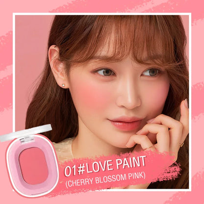 Blushimmer monochrome matte blush powder in natural nude, waterproof and long-lasting cheek rouge, easy to apply for makeup.
