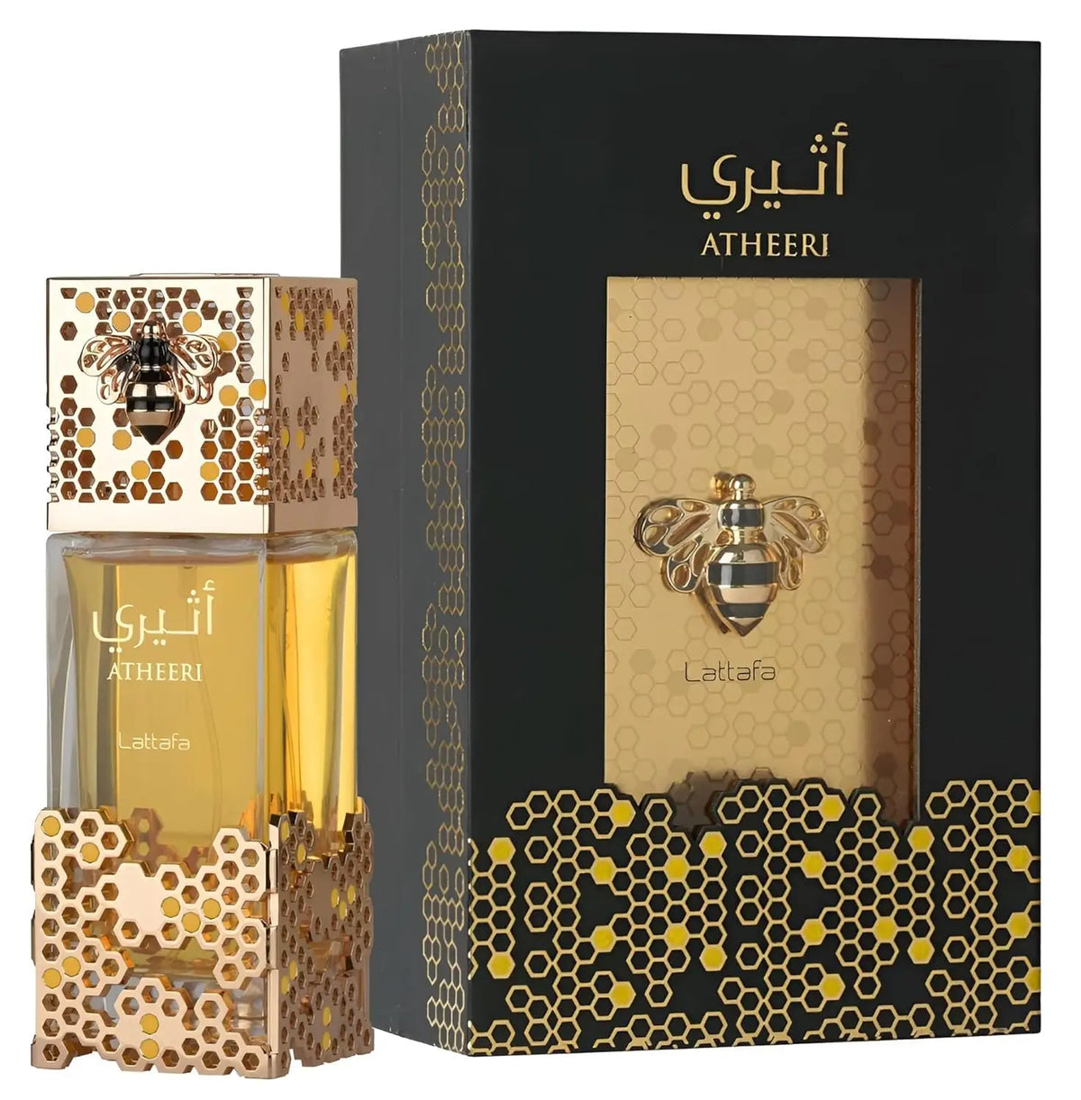 Lattafa Atheeri unisex Eau De Toilette spray by Blushimmer, 3.4 oz, featuring a long-lasting fragrance for men and women.