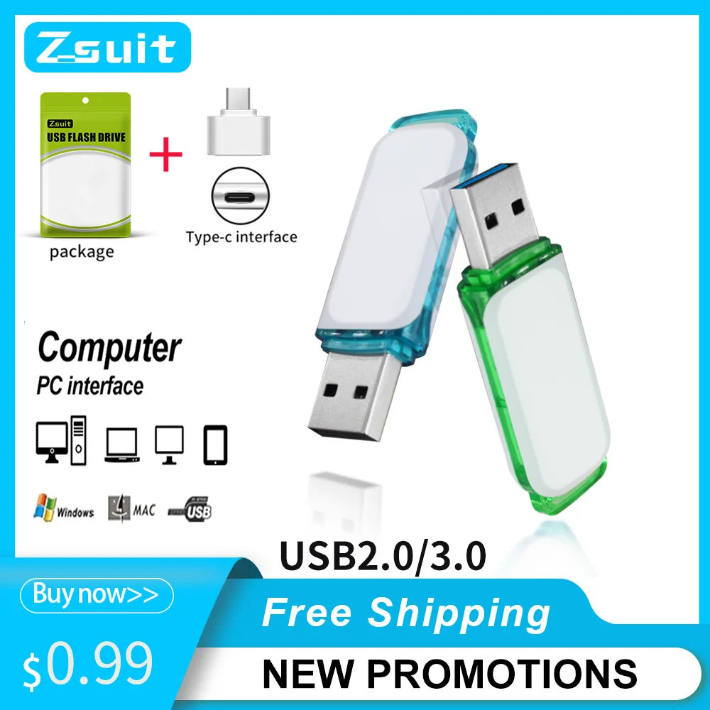 Usb Flash Drive USB 2.0 Pen Drive 3.0 Waterproof 128GB Usb Stick 4GB 8GB 16G 32GB 64GB 256GB Memory Stick USB Storage Key U-disk