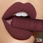 Blushimmer velvet matte nude lip gloss in red, waterproof liquid lipstick with long-lasting, non-stick formula for women.