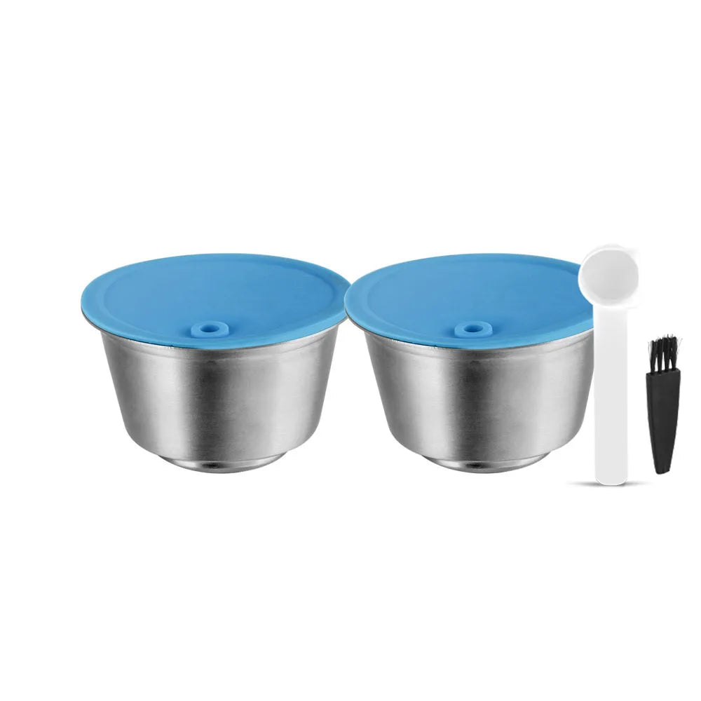 iCafilas Rechargeable Coffee Capsules Dolce Gusto Refillable Coffee Capsule Stainless Steel Filter Cup Coffee Accessories