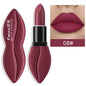 Blushimmer matte lip gloss lipstick in deep red and nude shades, waterproof, high pigment, long-lasting velvet finish.