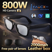 2026 New Smart Glasses First Perspective 800W Shooting Smart Translation Bean Bag GPT 2000mah Leather Charging Box Smart Glasses