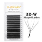 Masscaku 12Lines Premium Mink 3D to 6D false eyelash extensions in W shape, soft and natural individual lash supplies by Blushimmer.