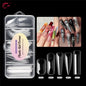 TP New 60pcs/75pcs Dual Nail Forms Quick Building Gel Mold Full Cover Acrylic False Nail Tips Top Forms Extension Manicure Tools