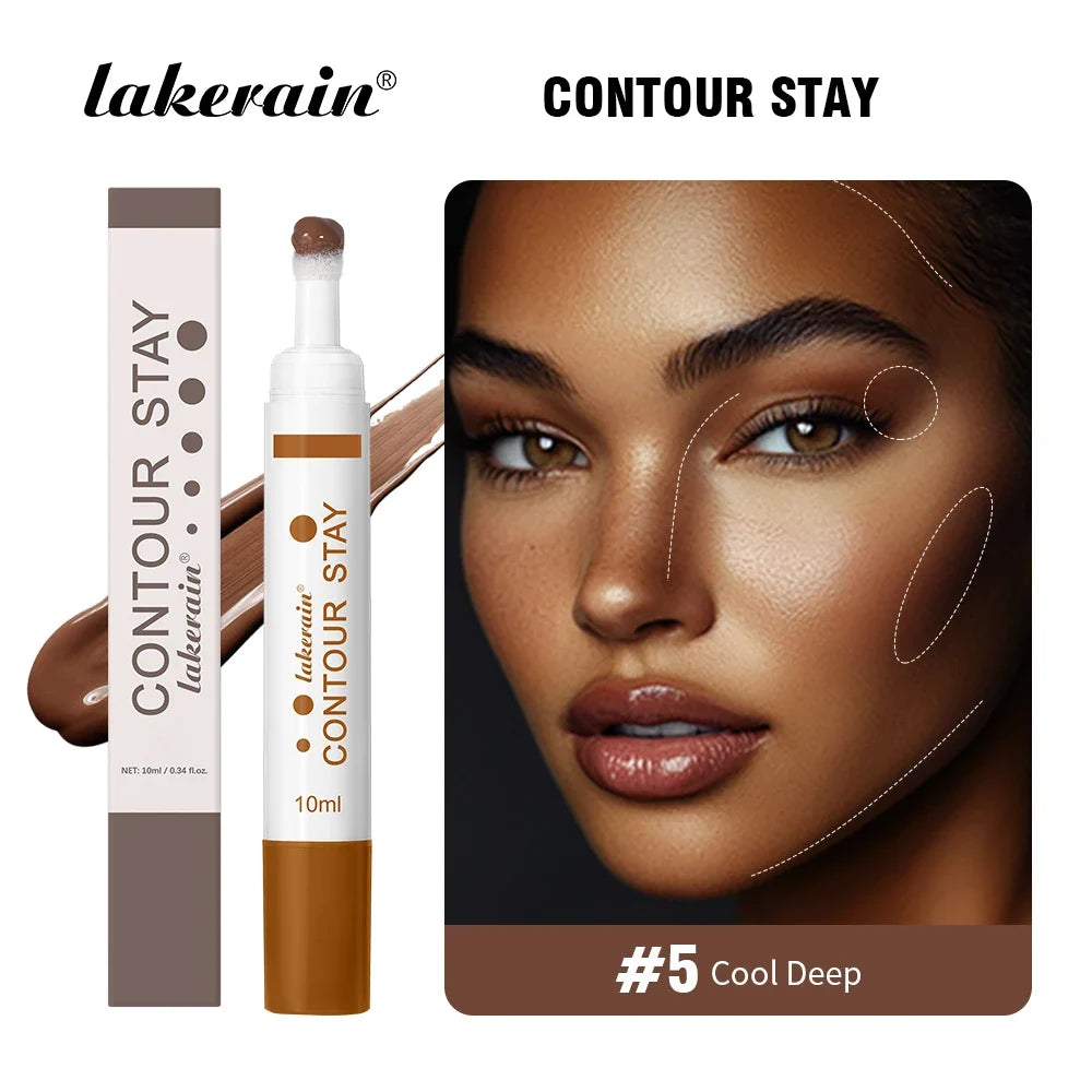Blushimmer 6-color moisturizing liquid contour and cream bronzer set with waterproof, lightweight 3D concealer for face contouring