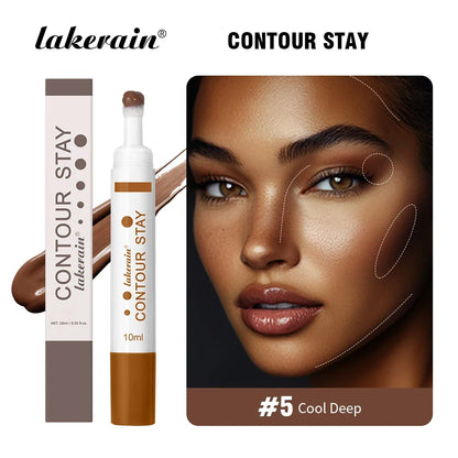 Blushimmer 6-color moisturizing liquid contour and cream bronzer set with waterproof, lightweight 3D concealer for face contouring