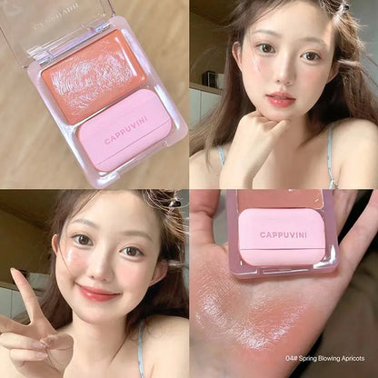 Blushimmer Yuanqi Blush Cream with natural pink shade, moisturizing, evenly pigmented blush for a girlish, radiant look.
