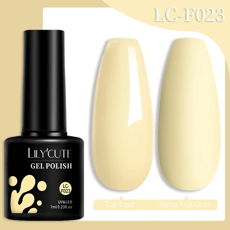 Colorful Blushimmer LilYCute 7ml gel nail polish bottle with vibrant shades for long-lasting manicure and nail art.