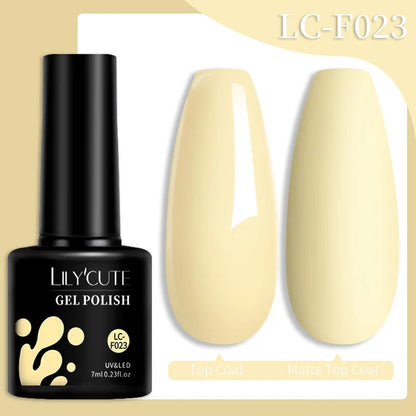 Colorful Blushimmer LilYCute 7ml gel nail polish bottle with vibrant shades for long-lasting manicure and nail art.